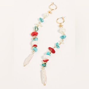 Free People Mixed Stone Drop Earrings